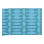 gestreepte blauwvogel kussensloop (Voorkant-Rechts)