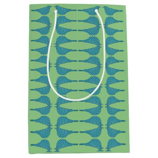 gestreepte blauwvogel medium cadeauzakje (Voorkant)