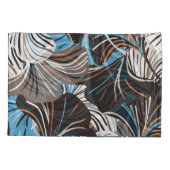 Gestreepte bloemen en bladeren:  bloemen. kussensloop (Achterkant)