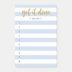 Gestreepte borstel met briefing klaar post-it® notes