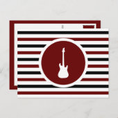 Gestreepte Briefkaart voor elektrische gitaren (Voorkant / Achterkant)