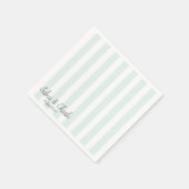 Gestreepte bruiloft cocktail servet (Hoek)