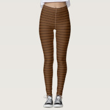 Gestreepte bruine leggings