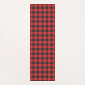 Gestreepte Buffalo zwarte rode cheque Yogamat (Voorkant)