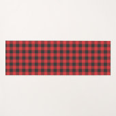 Gestreepte Buffalo zwarte rode cheque Yogamat (Voorkant (horizontaal))