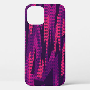Gestreepte camouflage: Abstract geometrisch patroo iPhone 12 Hoesje