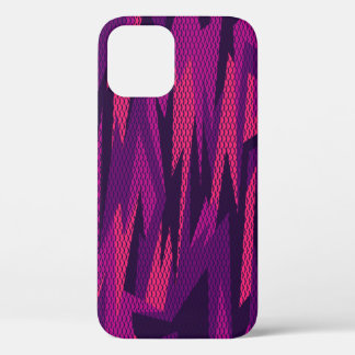 Gestreepte camouflage: Abstract geometrisch patroo iPhone 12 Hoesje