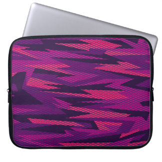Gestreepte camouflage: Abstract geometrisch patroo Laptop Sleeve