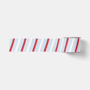 Gestreepte Candy Cane Blauw Rood Wit Grosgrain Lint