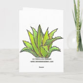 Gestreepte Century plant notecard Kaart (Achterkant)
