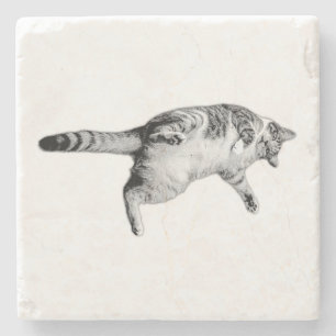 Gestreepte charme voor de tafel stenen onderzetter