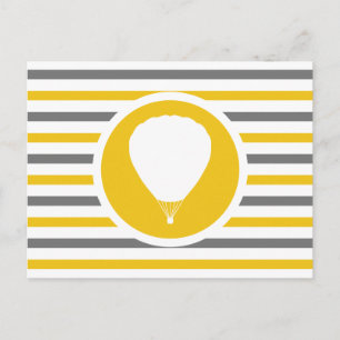 Gestreepte Chic BALLOONING Briefkaart