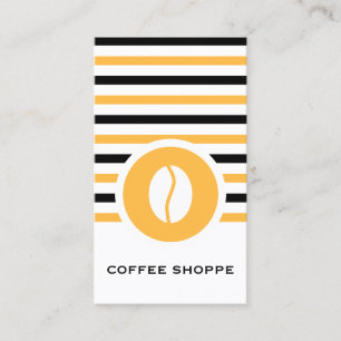 Gestreepte Chic Coffee Bean Visitekaartje