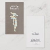 Gestreepte Chique Mode Model Kleding Boutique Visitekaartje (Voorkant / Achterkant)