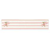 Gestreepte Christmas Bow Table Runner -  look Korte Tafelloper (Horizontaal)