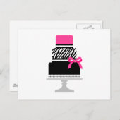 Gestreepte Diva Cake Briefkaart (Voorkant / Achterkant)