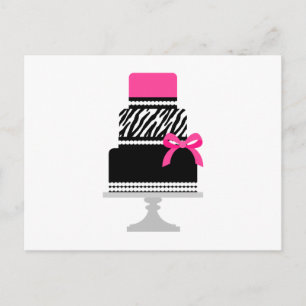 Gestreepte Diva Cake Briefkaart