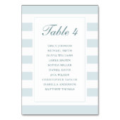 Gestreepte eenvoudige lichtblauwe witte zithoek kaart (Voorkant)