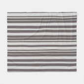 Gestreepte elegante grijs fleece deken (Voorkant (Horizontaal))