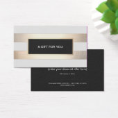 Gestreepte FAUX Gold en Black Plaque Gift Kaart (Bureau)