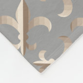 Gestreepte fleur de lis fleece deken (Hoek)