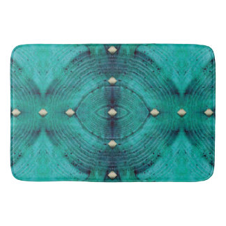 Gestreepte Floor Pattern in Aqua Blues Badmat