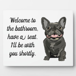 Gestreepte Franse Bulldog Fotoplaat