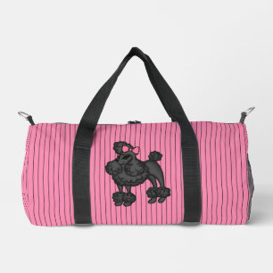 Gestreepte Franse poedel Duffel Bag Plunjezak