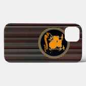 gestreepte gele drum Case-Mate iPhone case (Achterkant (horizontaal))