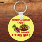 Gestreepte gespelde Bacwards zijn desserts Sleutelhanger (Voorkant)