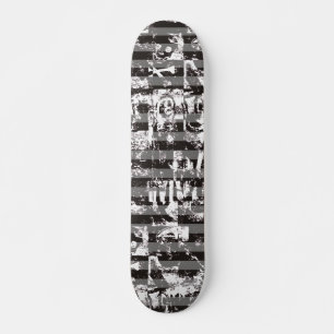 Gestreepte Graffiti Skateboard