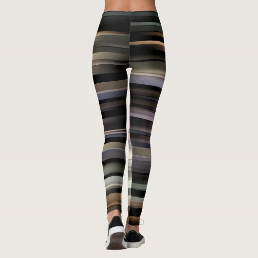Gestreepte helling Abstract Leggings (Achterkant)