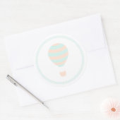 Gestreepte heteluchtballon Stickers (Envelop)