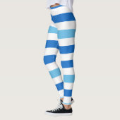 Gestreepte horizon blauw en wit leggings (Links)