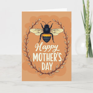 Gestreepte Insect Moederdagkaart Kaart