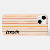 Gestreepte iPhone-hoes met naam | Aangepaste telef Case-Mate iPhone Case (Achterkant (horizontaal))