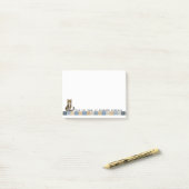 Gestreepte Kat Dekbed Personaliseer Post-it® Notes (Op bureau)