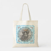 Gestreepte Kat Fee Tote Bag (Achterkant)