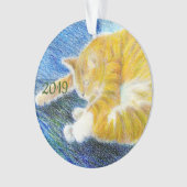 Gestreepte Kat Ornament (voorkant)