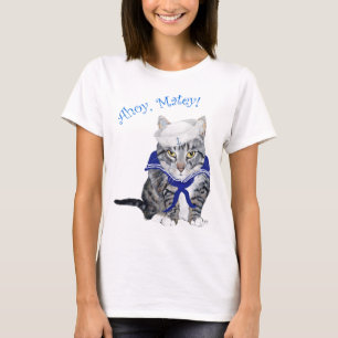 Gestreepte Kattzeiler T-shirt