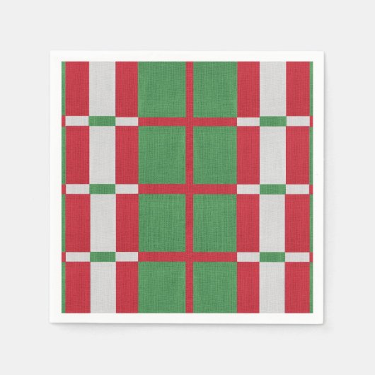 Gestreepte kerst servetten (Voorkant)