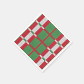 Gestreepte kerst servetten (Hoek)