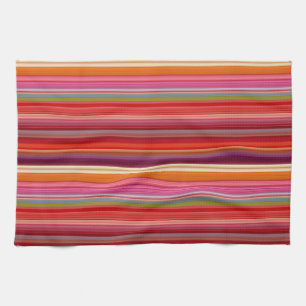 gestreepte kleuren bevestigen theedoek