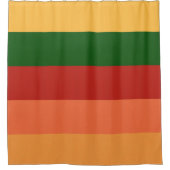 Gestreepte kleuren in het najaar douchegordijn (Voorkant)