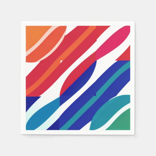 gestreepte kleuren servet (Voorkant)