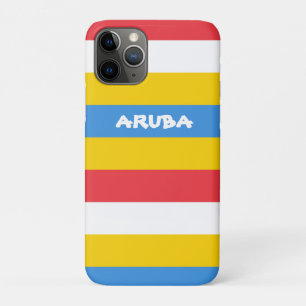Gestreepte kleuren van de Arubaanse vlag iPhone 11 Pro Hoesje