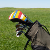 Gestreepte kleuren van de vlag van Aruba Golfheadcover (Insitu)