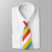 Gestreepte kleuren van de vlag van Aruba Stropdas (Gebonden)