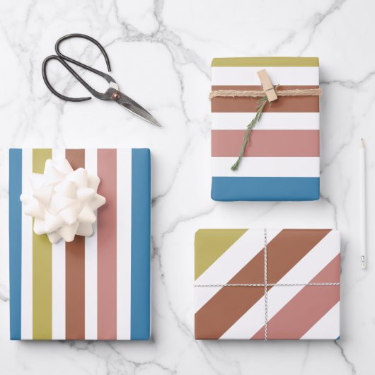 Gestreepte lijnen inpakpapier vel (Voorkant)