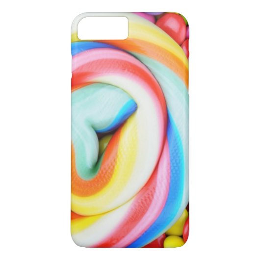 Gestreepte lipop en veelkleurige moerassen Case-Mate iPhone case (Achterkant)